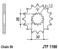 Prednji lančanik JT JTF 1180-18RB 18T, 530 rubber cushioned